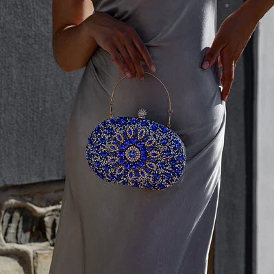 Celeste | Pochette con Nodo e Strass