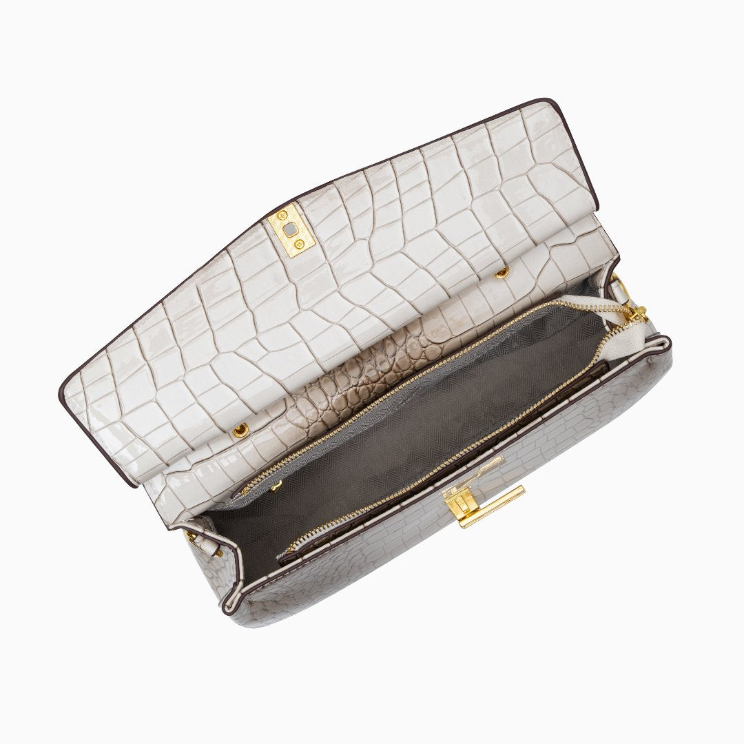 Elisa | Borsa Tote Effetto Coccodrillo