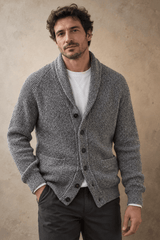 Cardigan con collo a scialle André Ferran