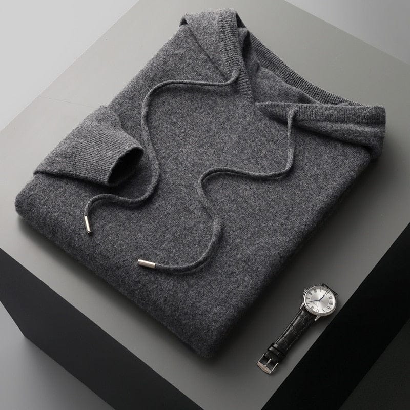 Felpa con cappuccio in lana merino André Ferran
