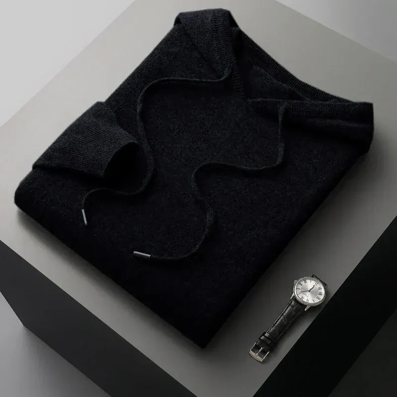 Felpa con cappuccio in lana merino André Ferran