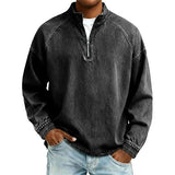 Maglione con zip André Ferran in Cotone Mare