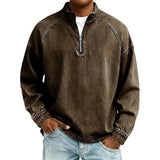 Maglione con zip André Ferran in Cotone Mare