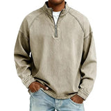 Maglione con zip André Ferran in Cotone Mare
