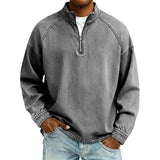 Maglione con zip André Ferran in Cotone Mare