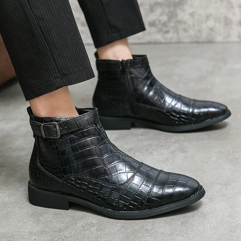 Varel | Stivaletti con fibbia in pelle sintetica