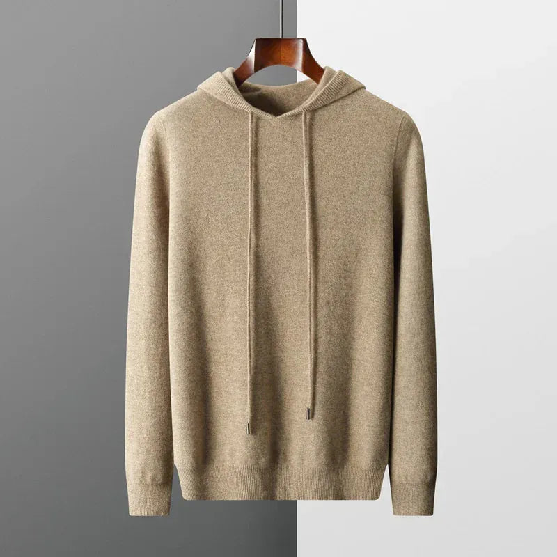 Felpa con cappuccio in lana merino André Ferran
