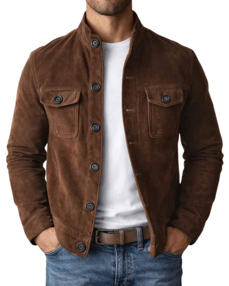 Varga | Giacca bomber in pelle scamosciata premium