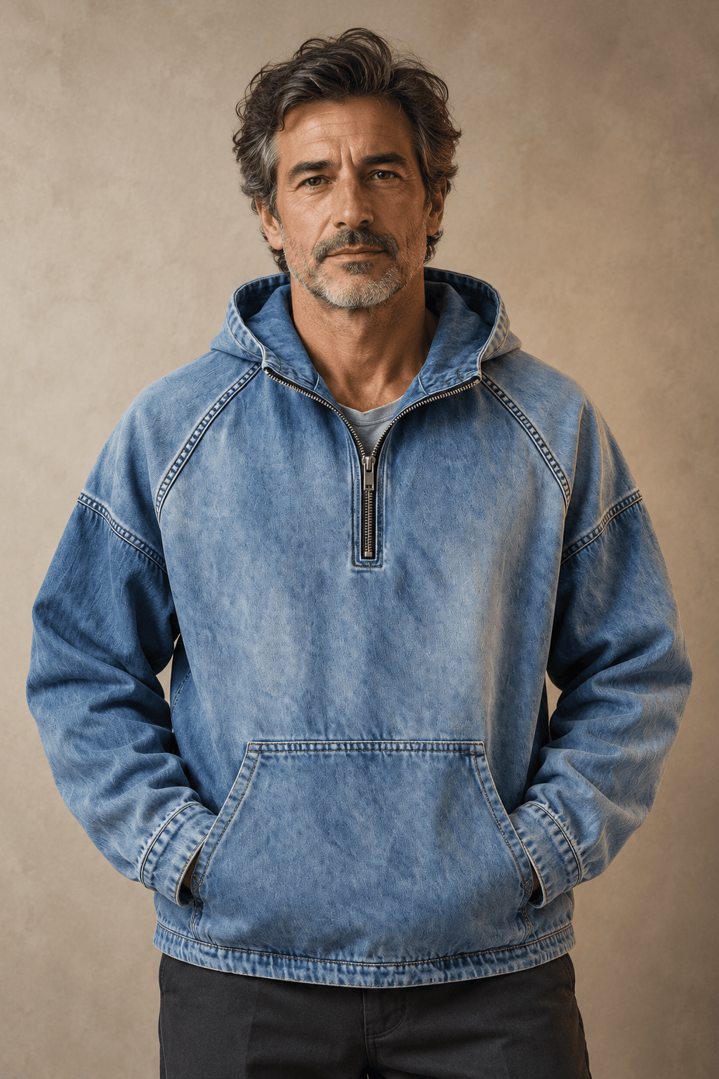 Anorak in Denim Lavato André Ferran