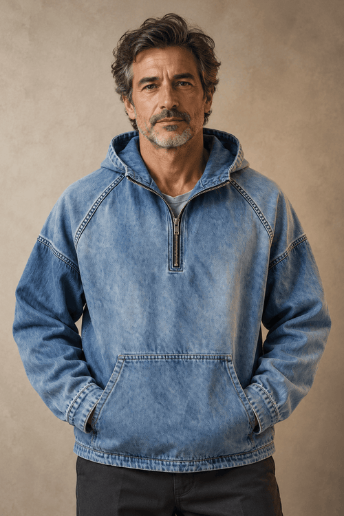 Anorak in Denim Lavato André Ferran