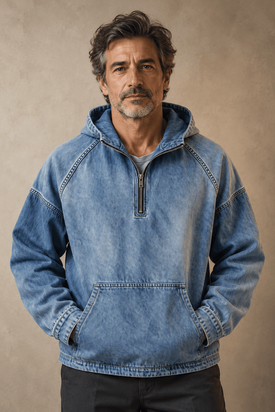 Anorak in Denim Lavato André Ferran