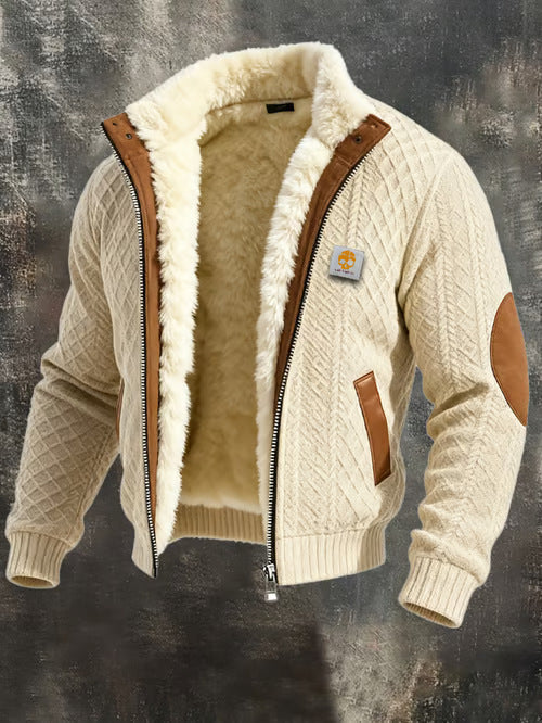 Elegante giacca trapuntata con colletto curato