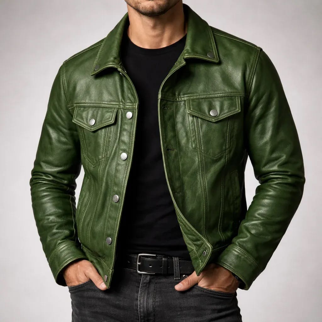 Giacca in pelle vintage André Ferran