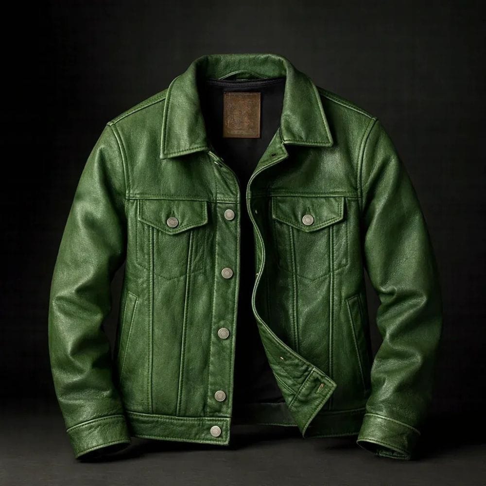 Giacca in pelle vintage André Ferran