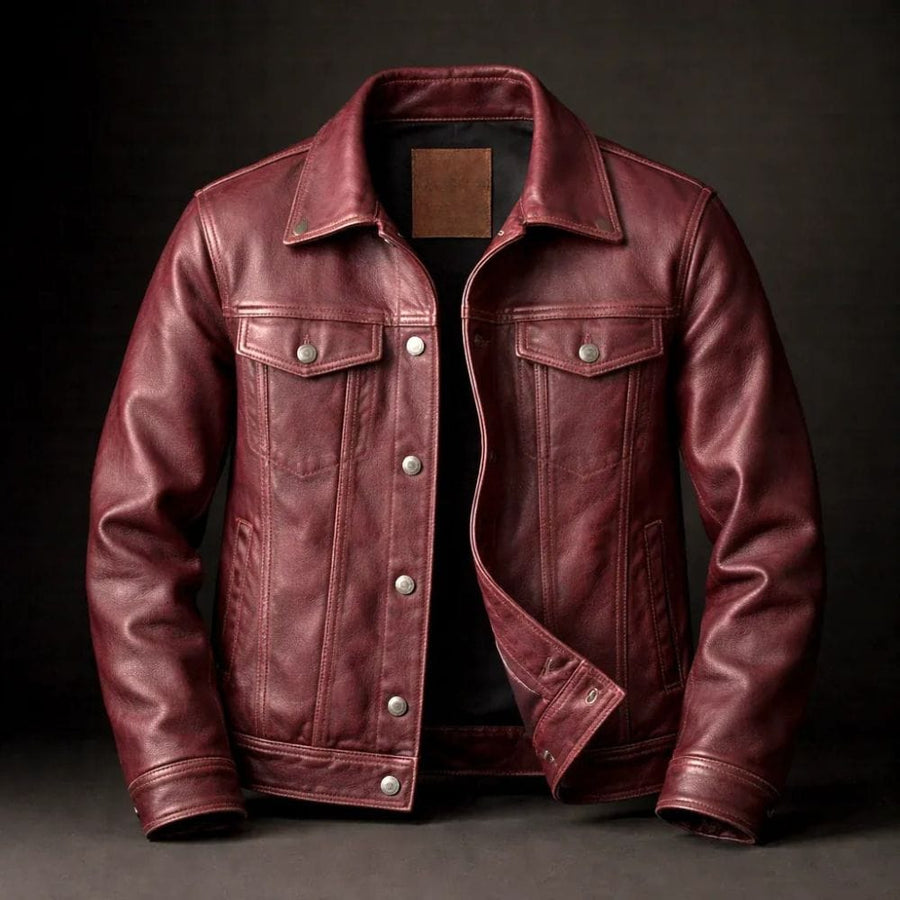 Giacca in pelle vintage André Ferran