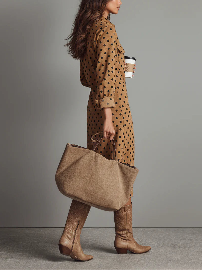 Ebonelle | Abito Camicia Midi a Pois