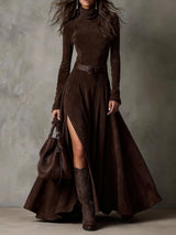 Rhiandra | Abito Maxi a Collo Alto