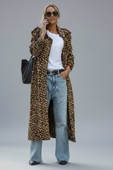 Abito midi leopardato