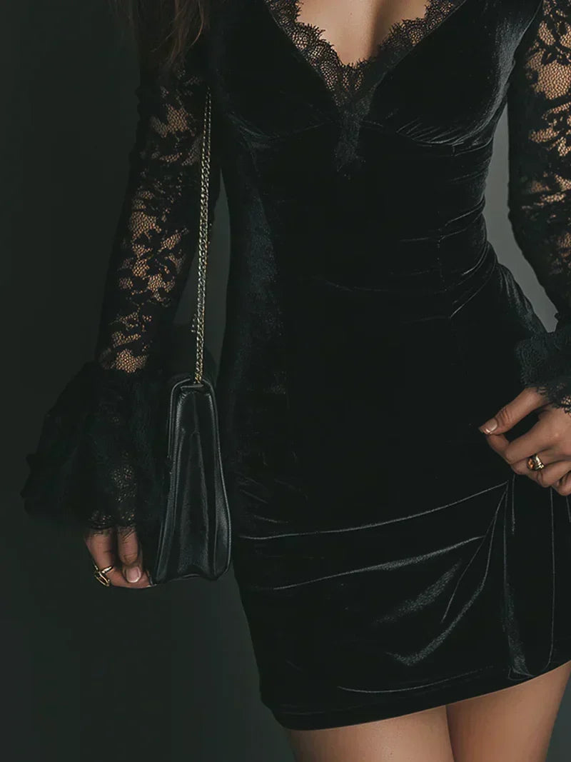 Paloma | Abito Mini con Pizzo
