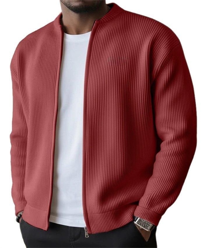 Cardigan con zip a costine André Ferran