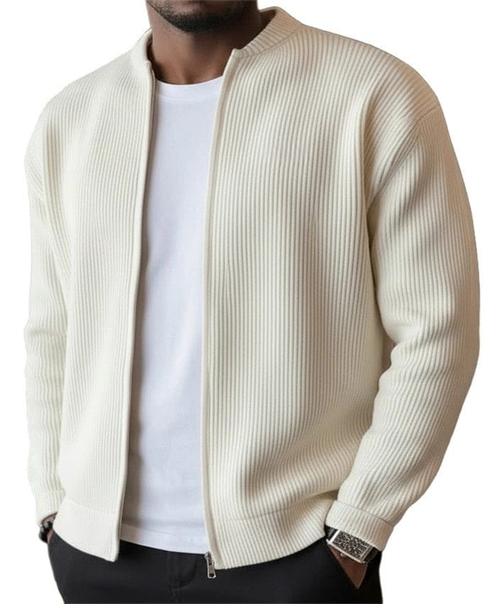 Cardigan con zip a costine André Ferran