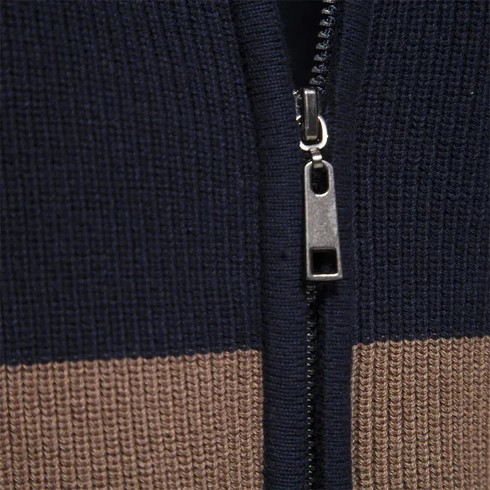 Cardigan con zip a blocchi di colore André Ferran