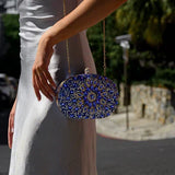 Celeste | Pochette con Nodo e Strass