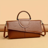Bianca | Pochette Effetto Coccodrillo
