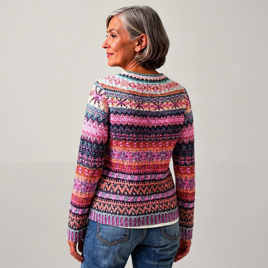Élina | Maglione con motivo multicolore
