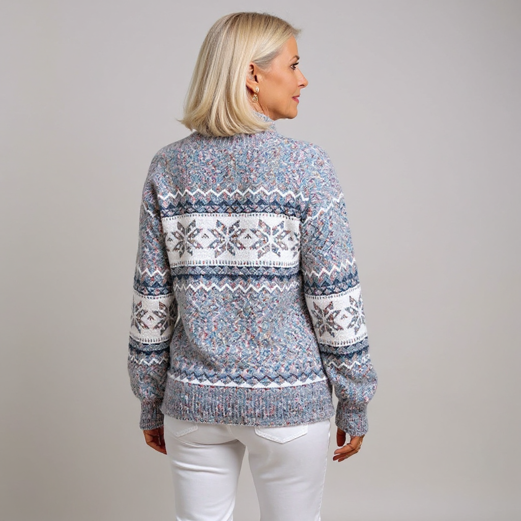 Margot | Maglione con collo alto e fiocchi di neve