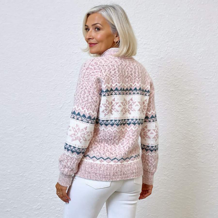 Margot | Maglione con collo alto e fiocchi di neve
