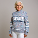Margot | Maglione con collo alto e fiocchi di neve
