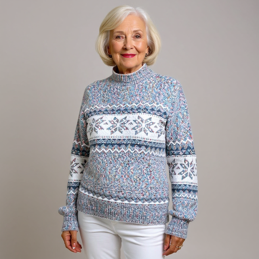 Margot | Maglione con collo alto e fiocchi di neve