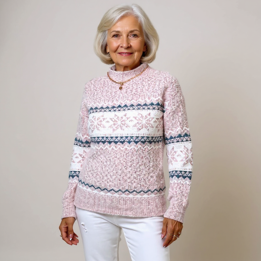 Margot | Maglione con collo alto e fiocchi di neve