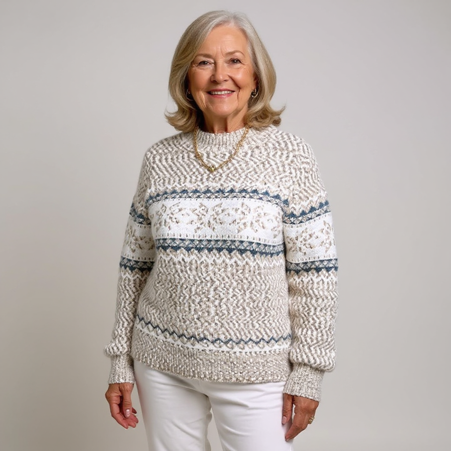 Margot | Maglione con collo alto e fiocchi di neve