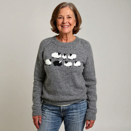 Lucie | Maglione con motivo di pecore