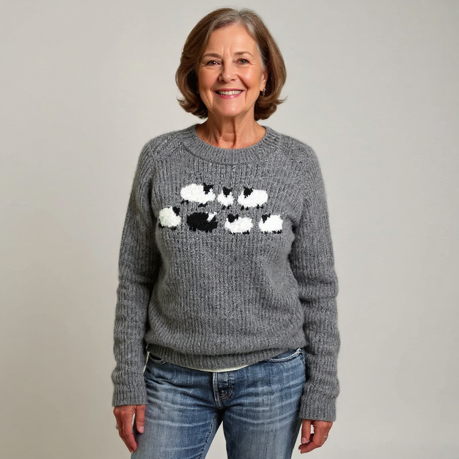 Lucie | Maglione con motivo di pecore
