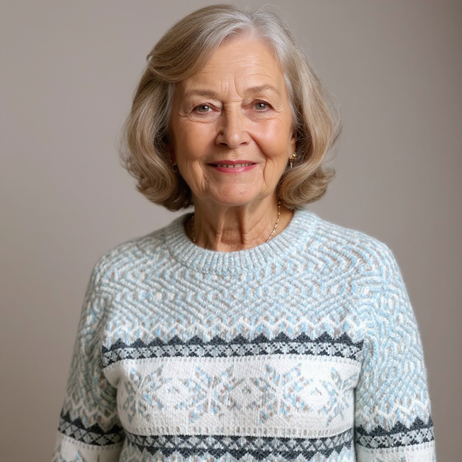 Margot | Maglione con collo alto e fiocchi di neve