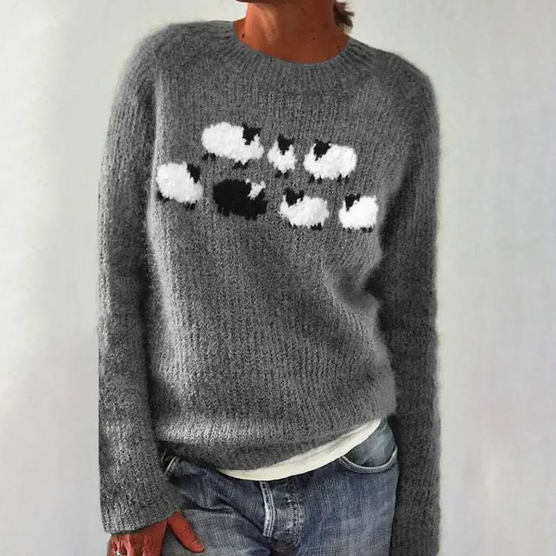 Lucie | Maglione con motivo di pecore