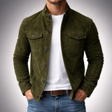 Varga | Giacca bomber in pelle scamosciata premium