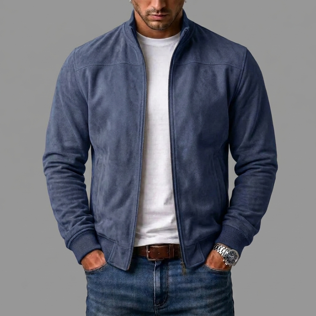 FOSCARI LABEL | GIUBBOTTO BOMBER IN PELLE SPAZZOLATA