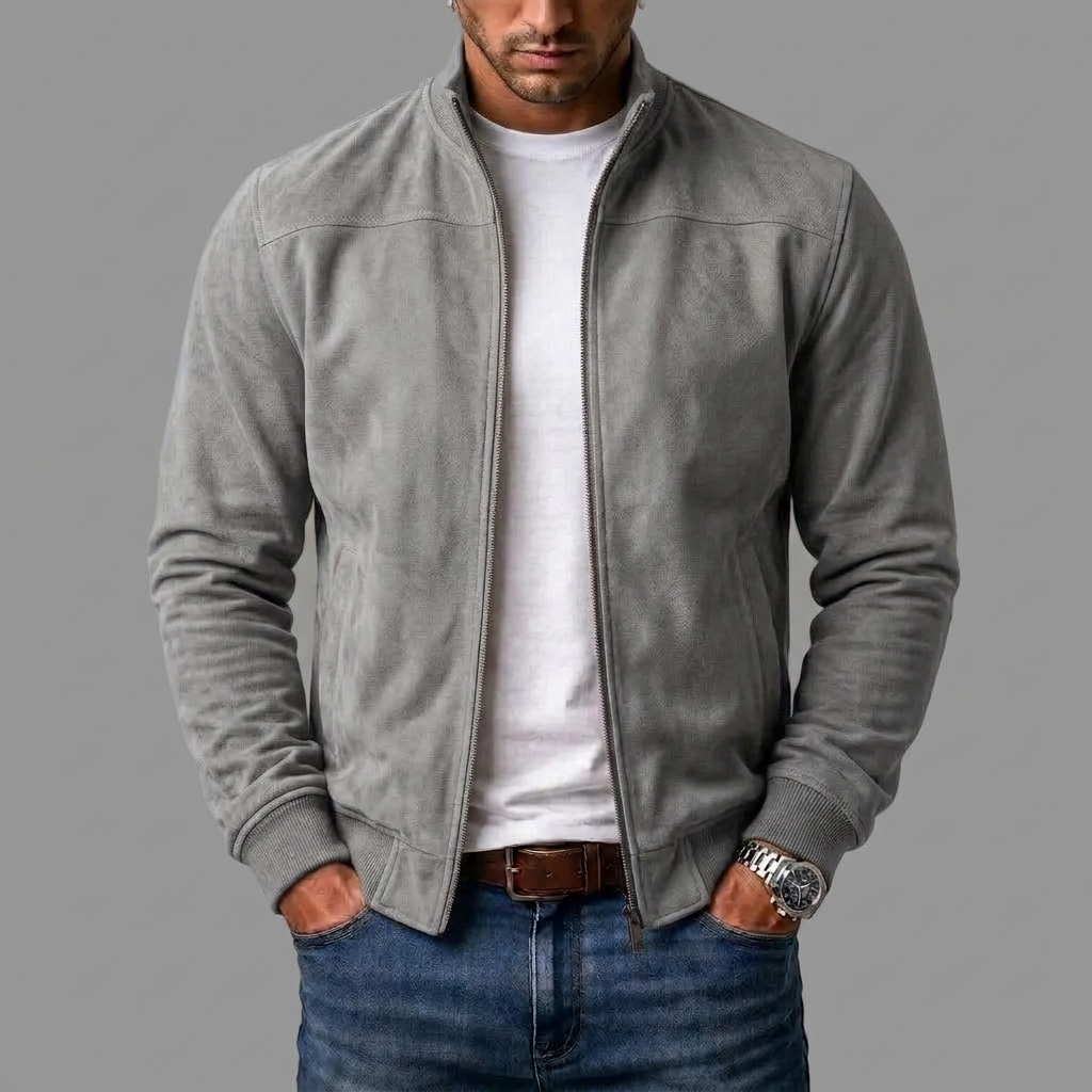 FOSCARI LABEL | GIUBBOTTO BOMBER IN PELLE SPAZZOLATA