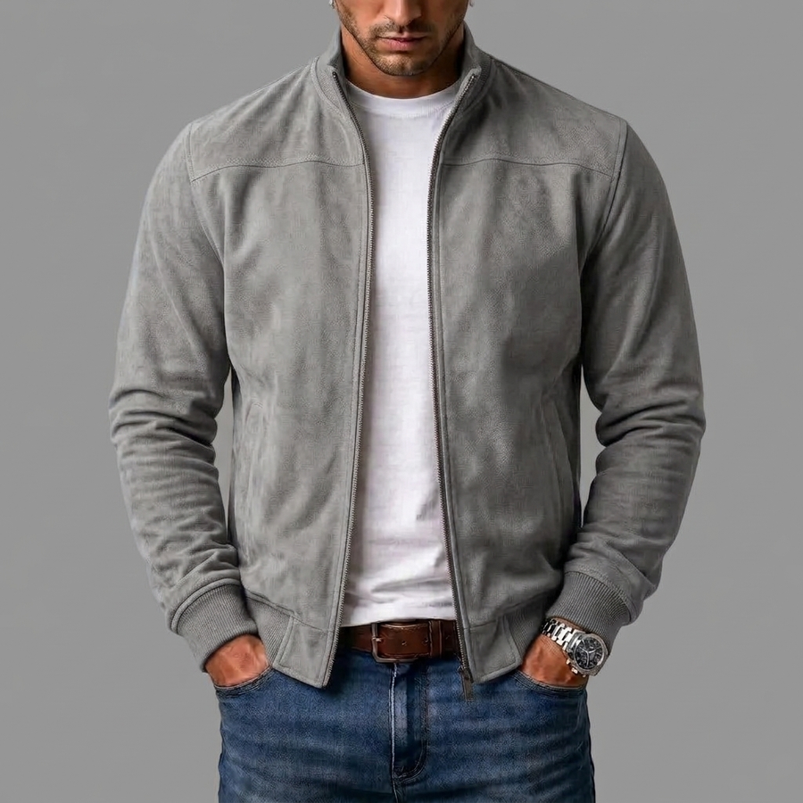 FOSCARI LABEL | GIUBBOTTO BOMBER IN PELLE SPAZZOLATA