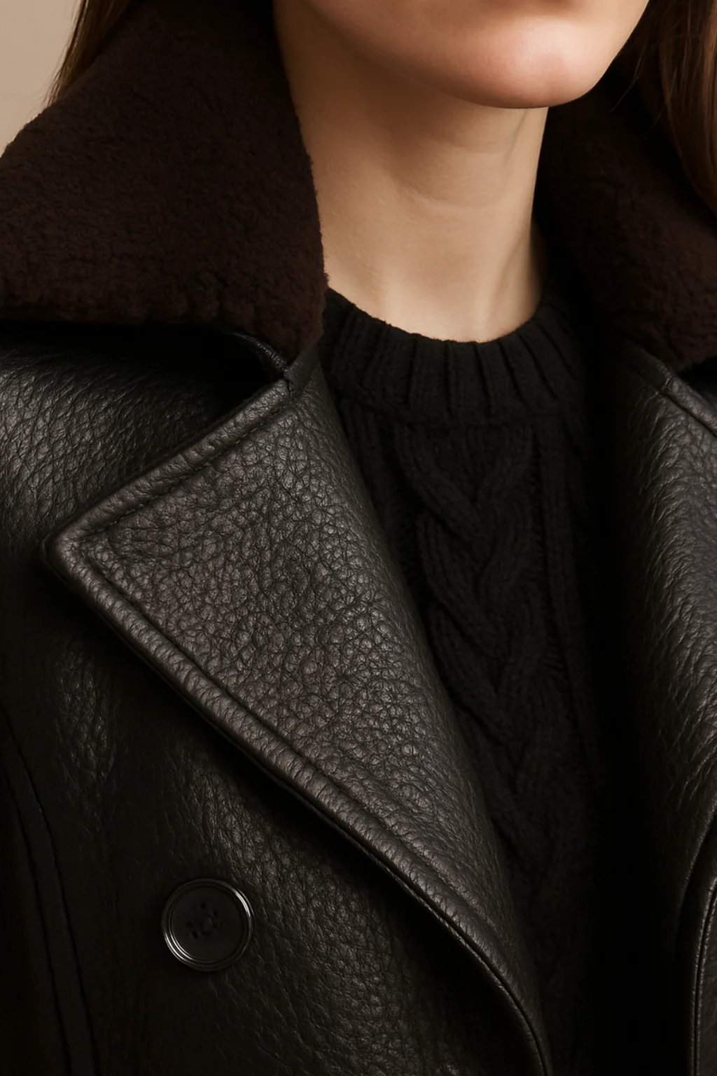 LENA™ | Cappotto in pelle