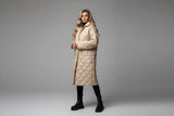 Cappotto imbottito premium con fodera a stampa leopardata