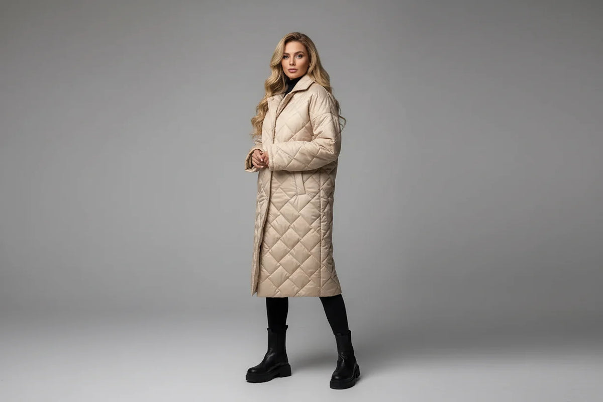 Cappotto imbottito premium con fodera a stampa leopardata