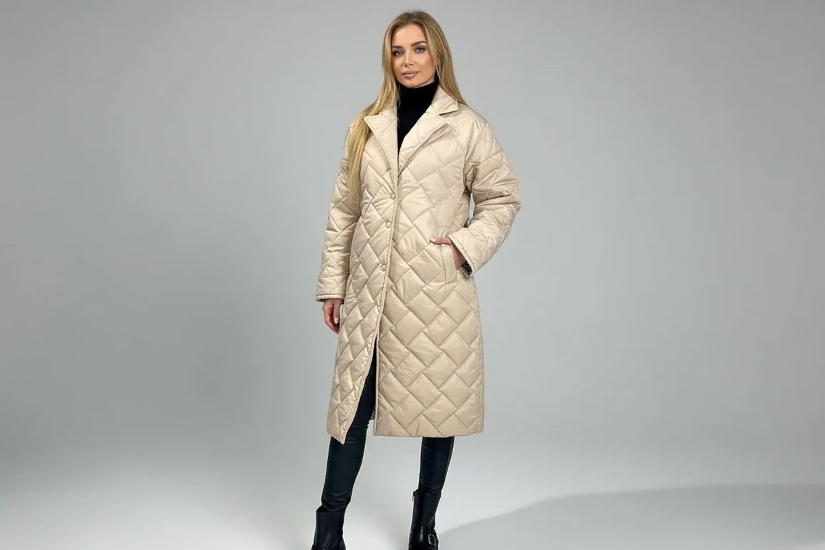 Cappotto imbottito premium con fodera a stampa leopardata