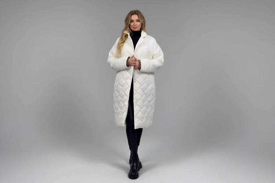 Cappotto imbottito premium con fodera a stampa leopardata
