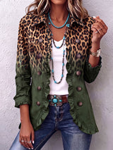 Cassandre | Blazer Leopardo Sfumato con Volant