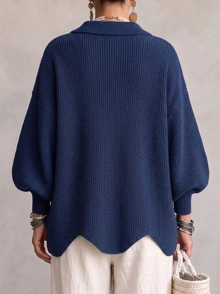 FOSCARI LABEL | CARDIGAN OVERSIZE CON COLLETTO E GRANDI BOTTONI METALLICI